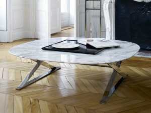 Мраморный квадратный низкий журнальный столик