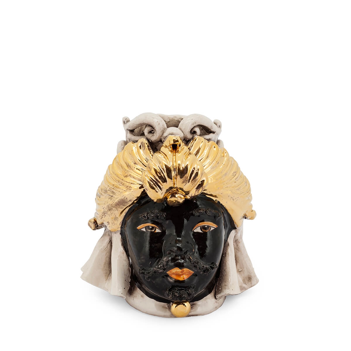 200865-BT ABHIKA ВАЗА MORO МУЖСКАЯ МАЛЕНЬКИЙ ШИК BLACK MAT  - Вид №1