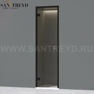 Effegibi FIT 65 Стеклянная левая дверь без порога с профилем из черного алюминия. Размеры: длина 65 см, высота 190 см HP10020007