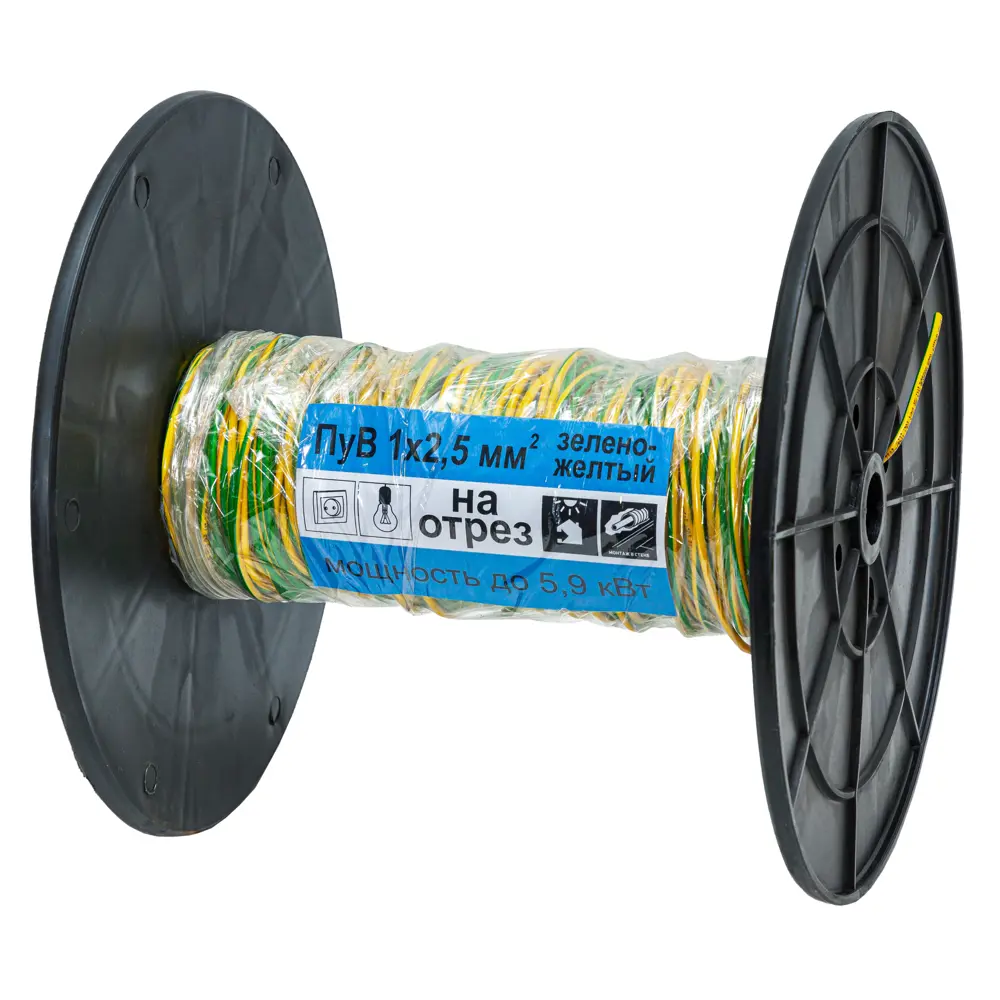 Провод Камкабель ПУВ 1x2.5 на отрез ГОСТ цвет желтый STLM-2094903 - Вид №1