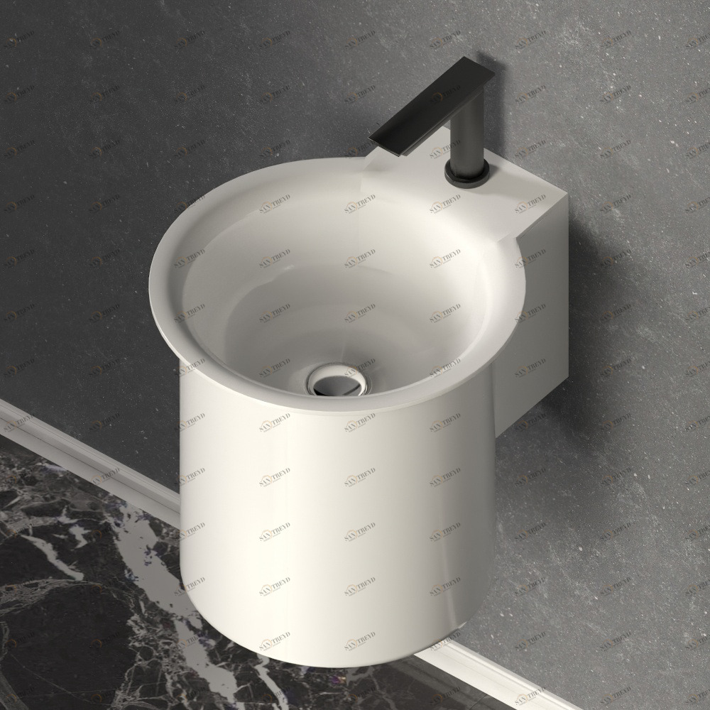 ACER1063RZEXMAR Подвесная раковина настенная круглая Agape  белая 