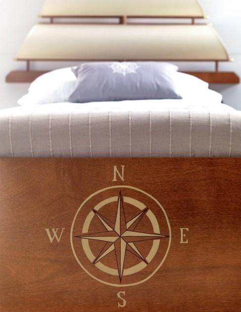 Caroti Односпальная деревянная кровать в морском стиле  501  - Вид №2