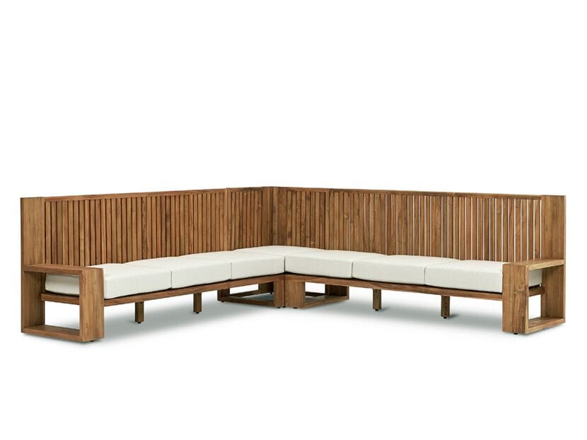 Угловой садовый диван из тикового дерева Walters курорт ARCH-00058876 - Вид №1