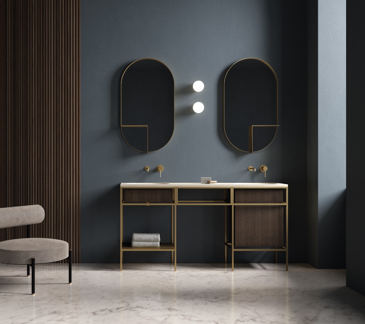 Ex.T Nouveau Shelf Mirror Настенное зеркало с полкой EXNOUSPOVAL/NE - Вид №3