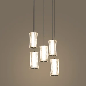 Светильник подвесной Tubis 18 м² нейтральный белый свет цвет хром/прозрачный