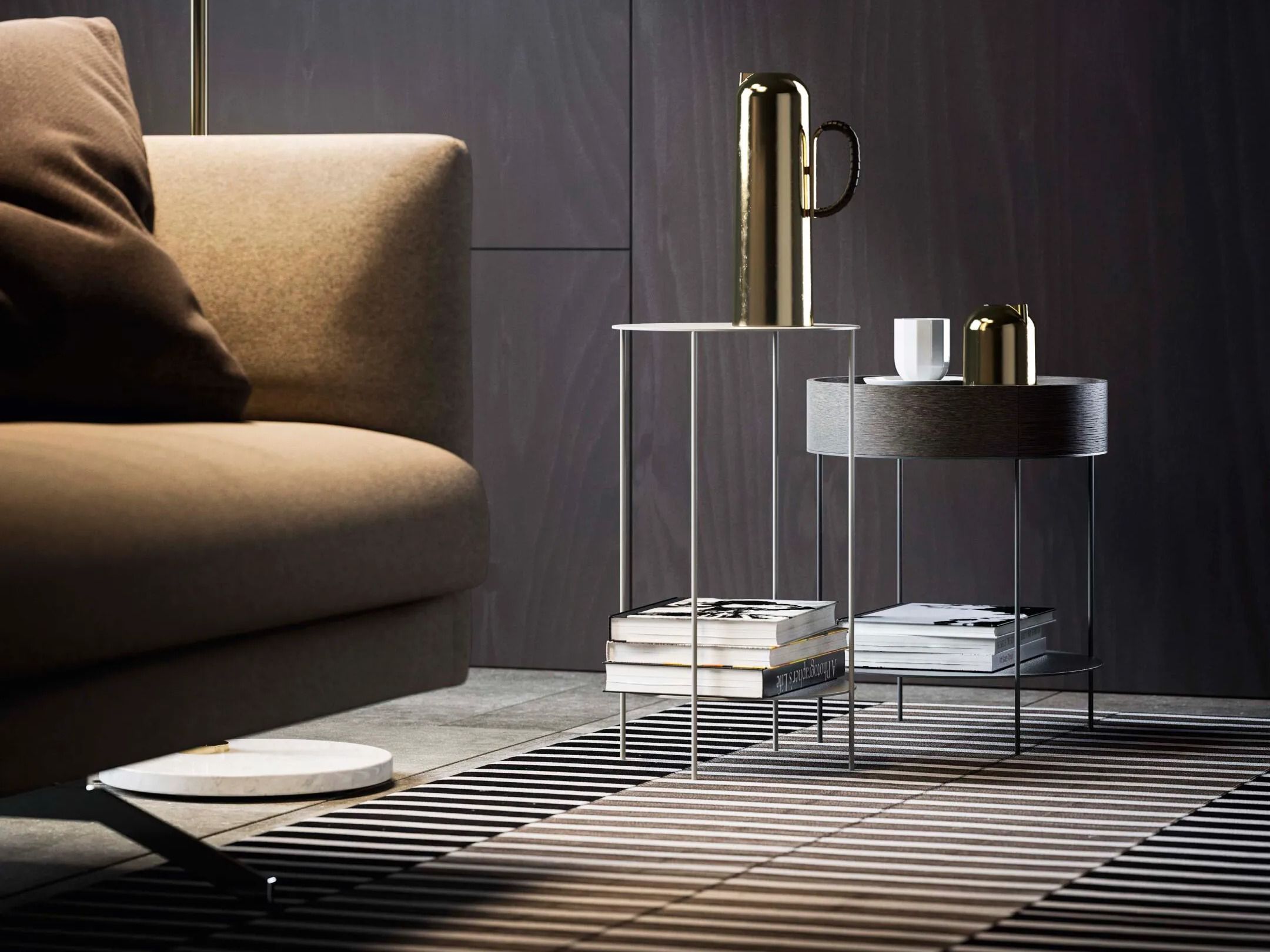 Высокий круглый металлический журнальный столик Alf DaFrè WOK ARCH-00116846 - Вид №5