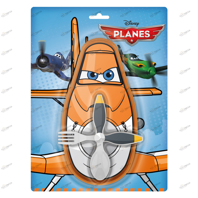 Набор детской посуды "Самолеты" (миска, ложка, вилка) STOR САМОЛЕТЫ 335877 Оранжевый;голубой Santreyd 