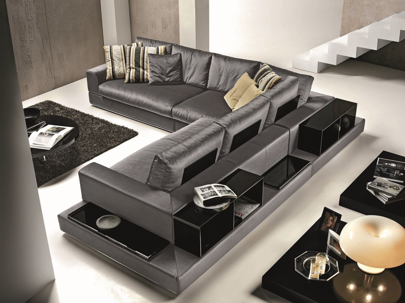 Бархатный угловой диван Former In Italia My Way Plus ARCH-00083134 - Вид №1