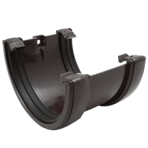 Соединитель желобов коричневый