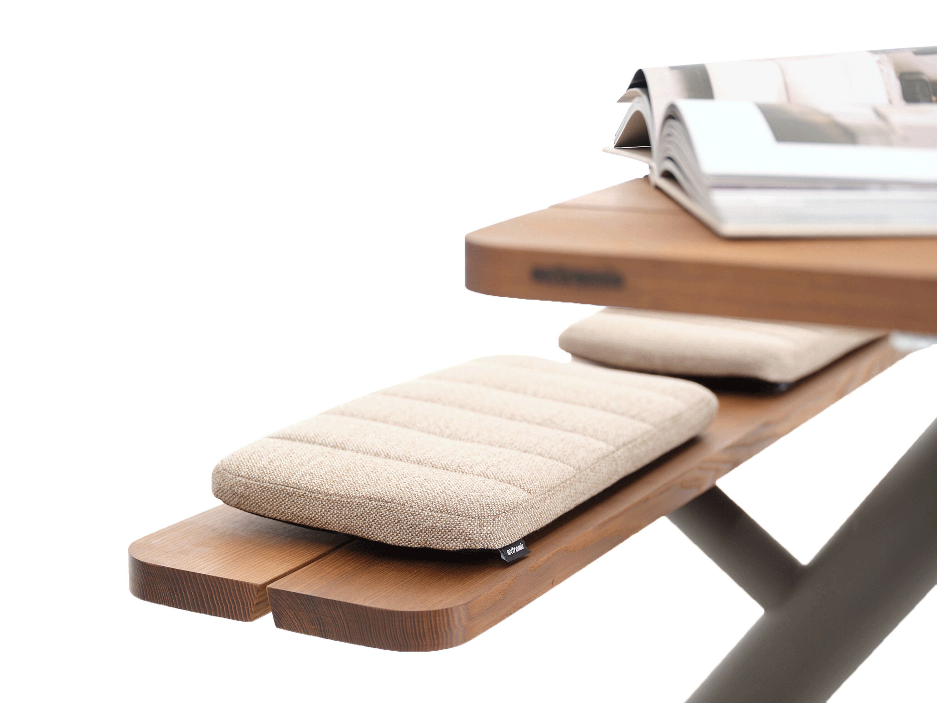 Прямоугольный стол для пикника из стали и дерева со встроенными скамейками Extremis Panigiri ARCH-00017869 - Вид №4