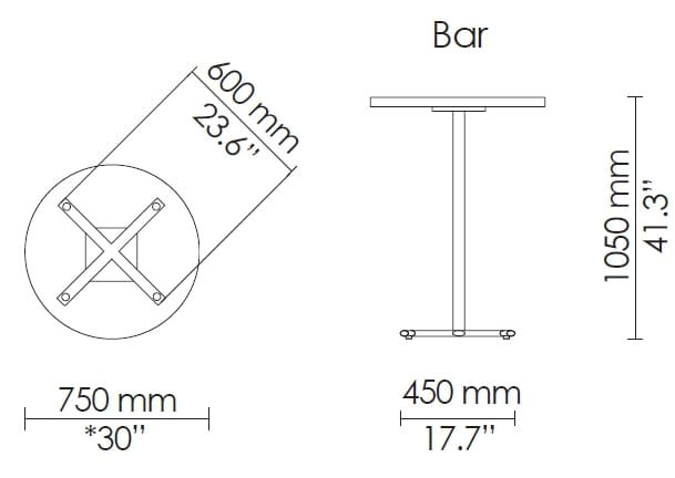 Высокий квадратный стол Howe Tempest ARCH-00045437 - Вид №2
