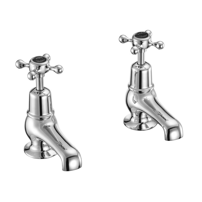 Burlington Отводы для бассейнов Клермонта 3 " Четвертьоборот с белым акцентом в Chrome CL1-QT  - Вид №1