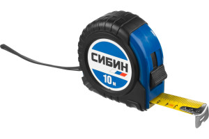 15924036 Рулетка в ударостойком обрезиненном корпусе 10м / 25мм 34019-10-25 СИБИН
