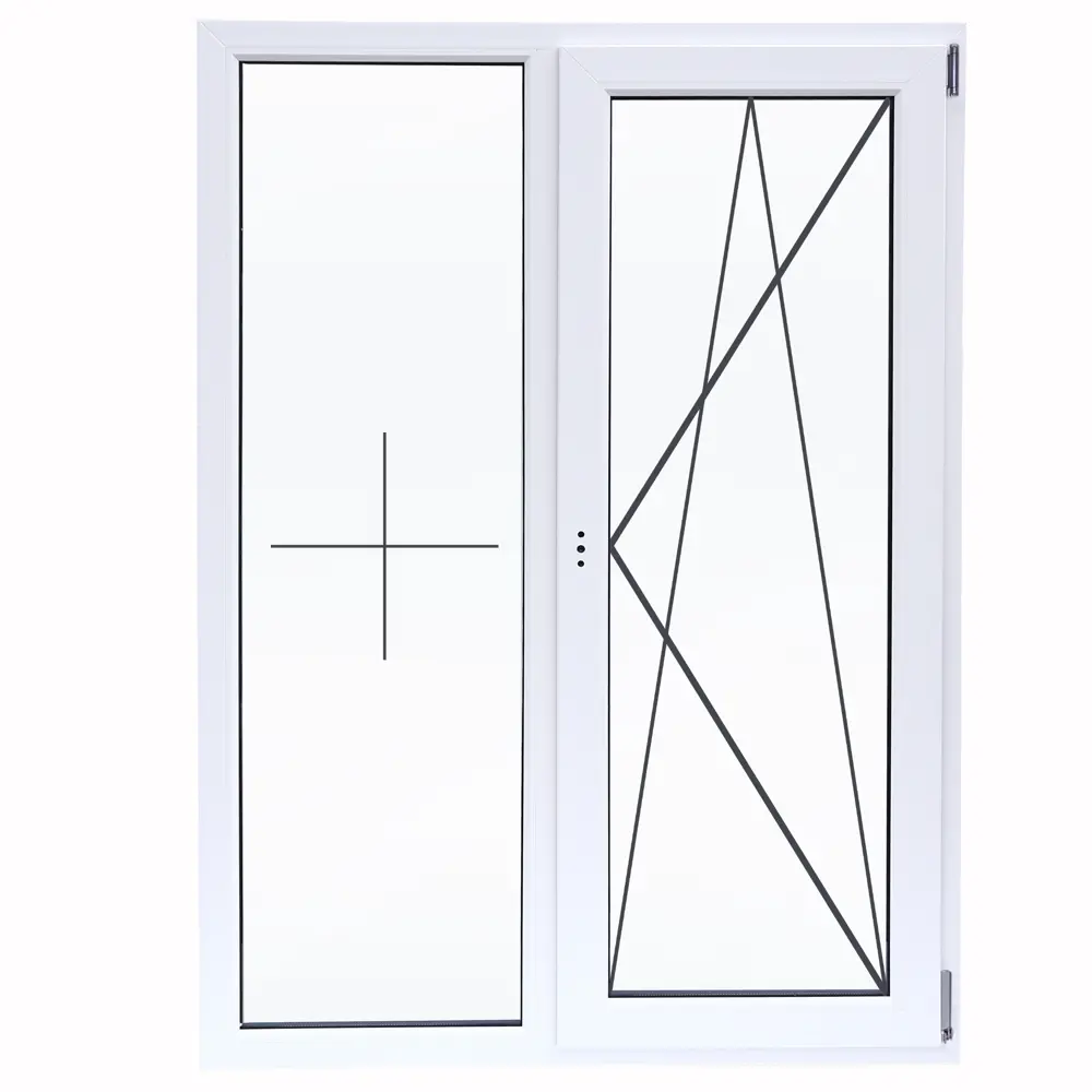 Окно пластиковое ПВХ VEKA двустворчатое 1160x1000 мм (ВхШ) однокамерный стеклопакет белый/белый STLM-2120523