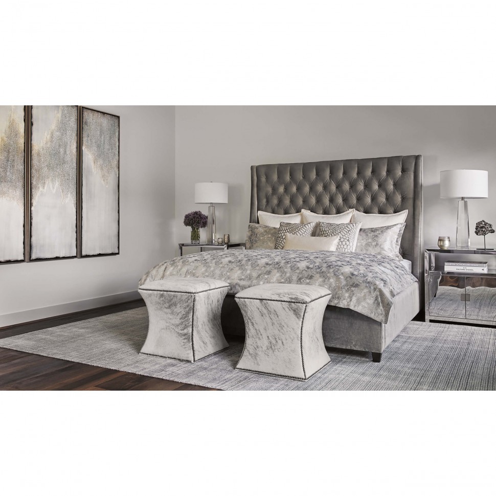 Кровать двуспальная 160х200 серая Emerald Tower ICON DESIGNE ДИЗАЙНЕРСКИЕ 177935 Бежевый  - Вид №3