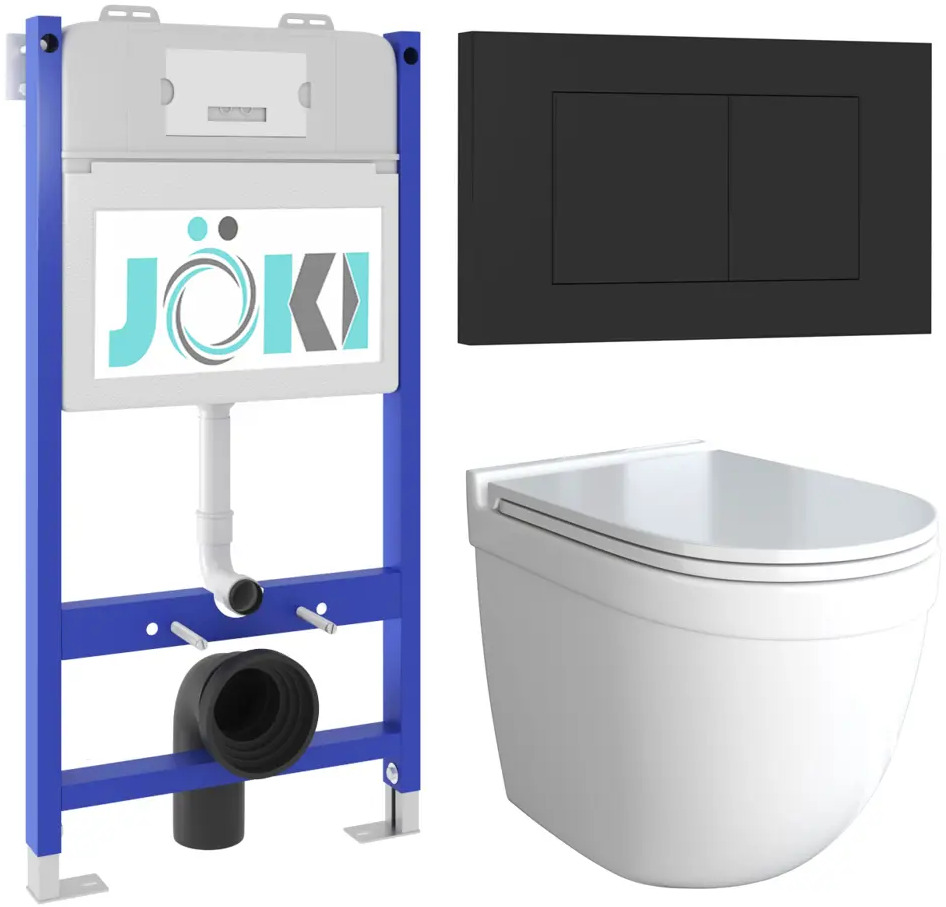 91736691 Комплект инсталляция с унитазом Joki JKS601033013BM цвет белый STLM-0994183
