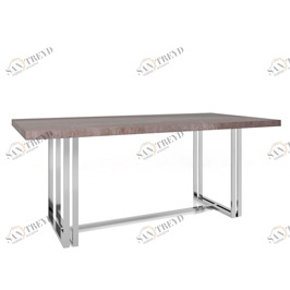 Обеденный стол черный с мраморной столешницей 200 см "Дунаевский" АЛЕТАН  350920 Черный 