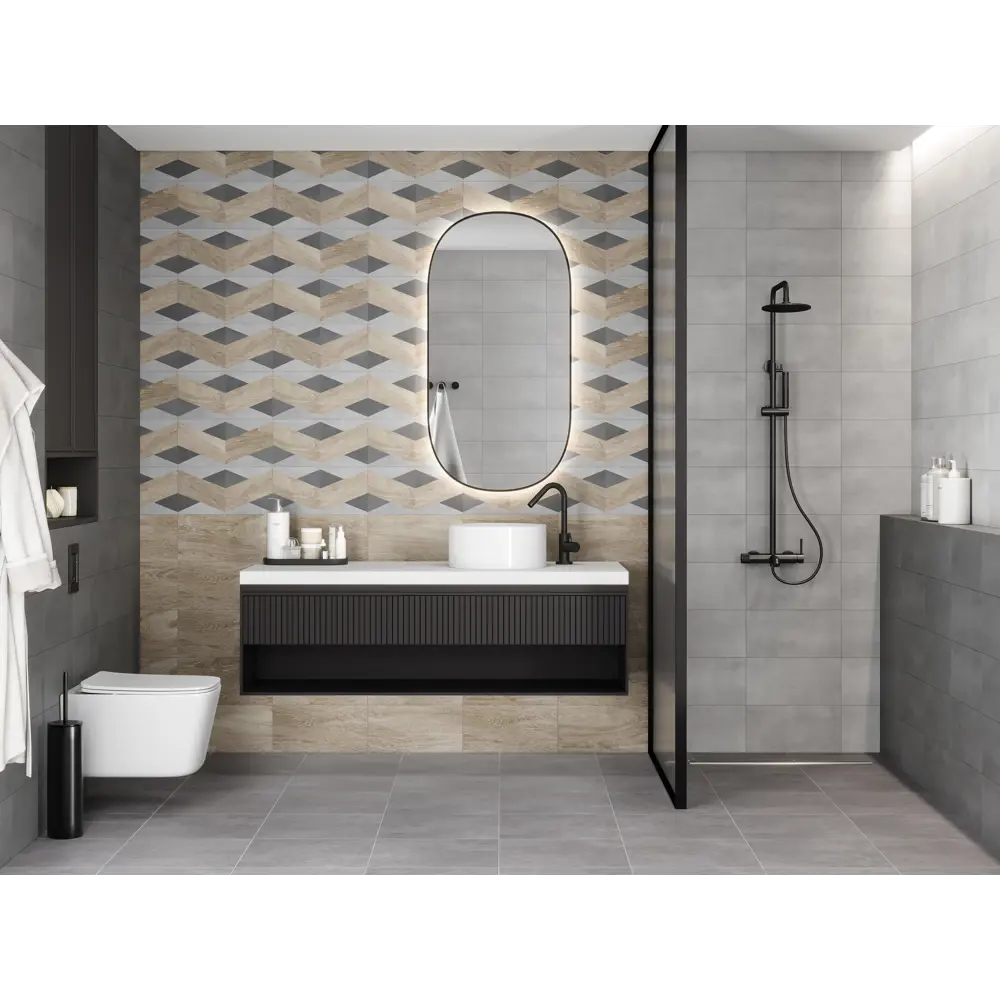 Настенная плитка KREAFORTA Mersey Wood 20x40 см 1.62 м² матовая цвет бежевый 89413662 STLM-2088819 - Вид №6
