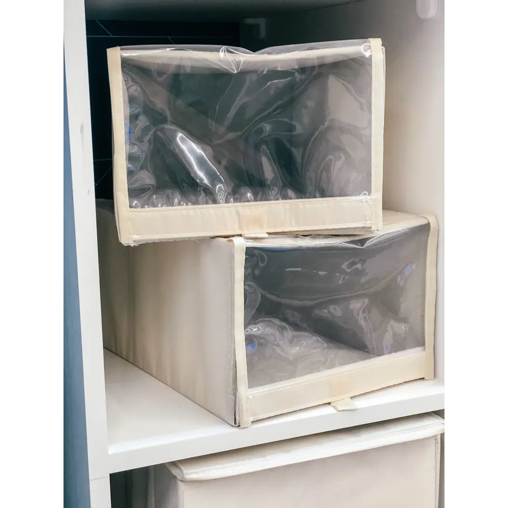 Короб Spaceo для обуви 22х16x34 см нетканный материал цвет бежевый STLM-2059622 - Вид №10