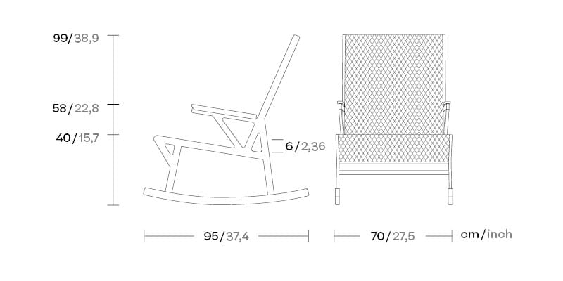 Тканевое кресло-качалка Kettal Vieques ARCH-00073999 - Вид №2