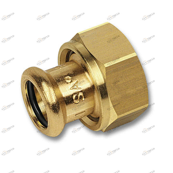 183591634 SANHA 8359G пресс-фитинг, бронза, разъемн.соед.с плоск.упл. 16x3/4 мм 