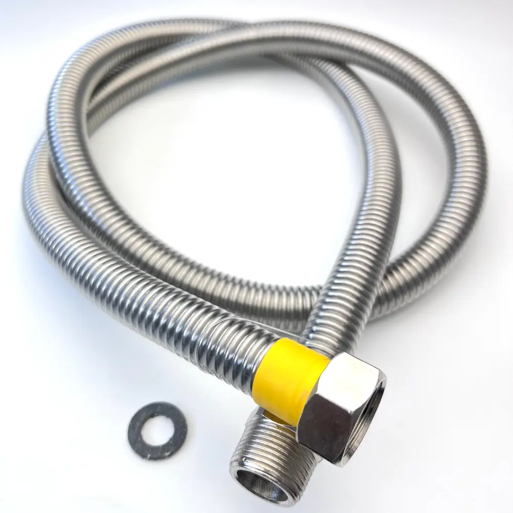 91525432 Подводка для газа сильфонная в оплетке Tuboflex 3/4" внутренняя-наружная резьба 2 м STLM-0801795