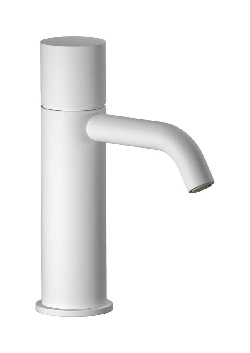 Смеситель для раковины на 1 отверстие в комплекте с донным клапаном WE ARE IB rr200bo Matt White Brera