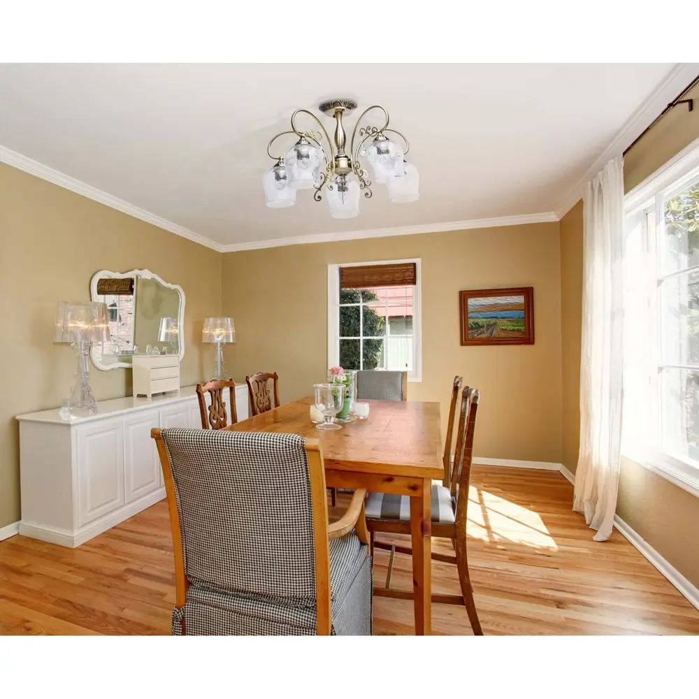 Люстра Моника 5xE27x60 Вт, металл/стекло, цвет бронза/прозрачный MW-Light STLM-2060605 - Вид №8