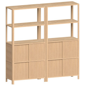 Модульный книжный шкаф из массива дерева