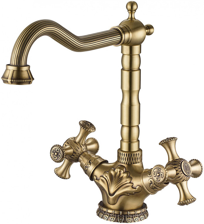 Смеситель ZorG Antic A 7005K-BR для кухонной мойки, бронза