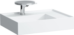 H8103340201121 Раковина с полочкой справа, со специальным скрытым сливом LAUFEN PRO