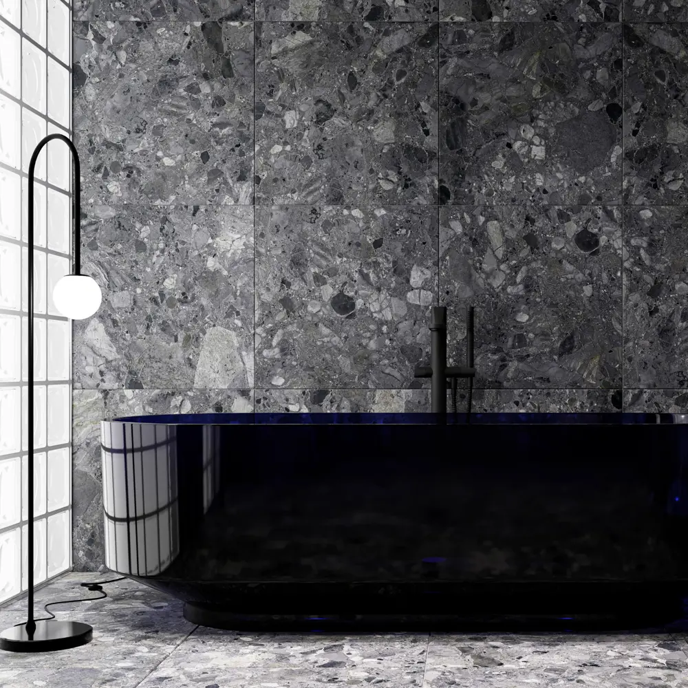Глазурованный керамогранит Abgres Terrazzo 60x60 см 1.44 м² матовый цвет серый 89461862 STLM-2019318 Santreyd - Вид №3