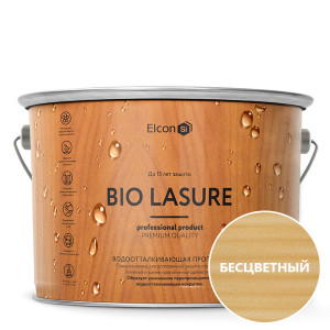 90836377 Водоотталкивающая пропитка для защиты дерева Bio Lasure цвет бесцветный 9 л STLM-0405581 ELCON