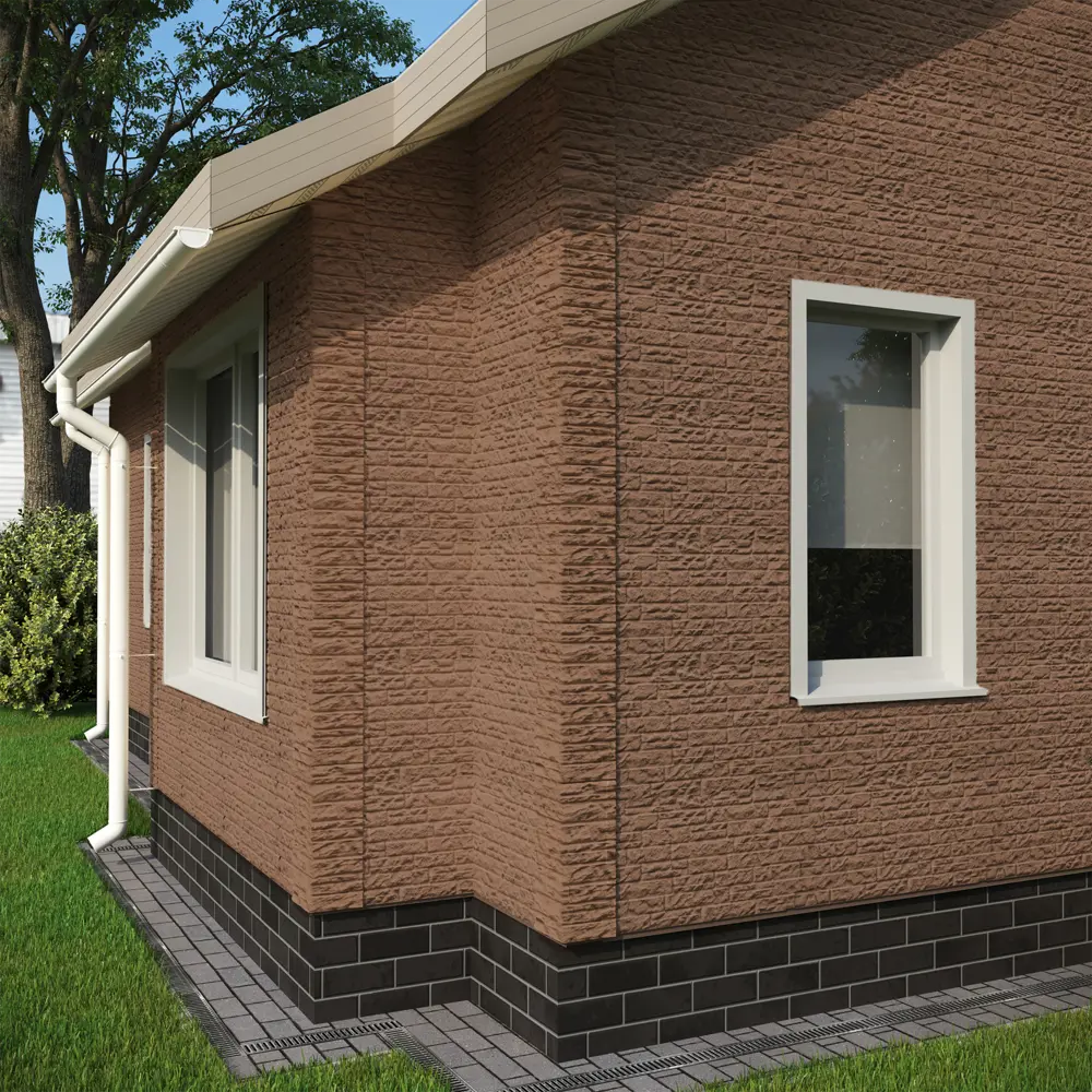 Фасадная панель Docke Dacha Песчаник слоистый цвет коричневый 0.4 м² DÖCKE Эдель STLM-2033722 - Вид №3