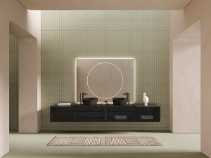 Мраморная столешница круглый умывальник