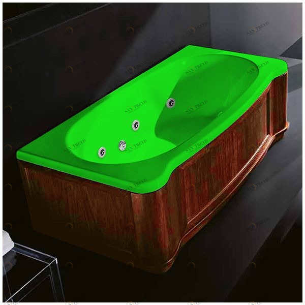 Ванна Gruppo treesse New Classic Young STD-V6747-DX-WO-ZE зелёная с гидромассажем и дезинфекцией прямоугольная правая деревянная панель орех STXV674BDXWOZE