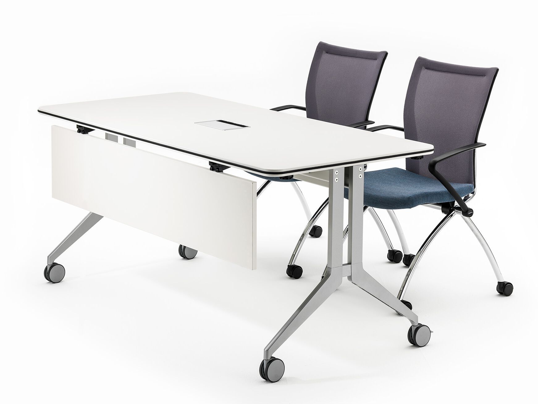 Модульный стол для совещаний из меламина с системой люверсов Haworth PLANES ARCH-00091360