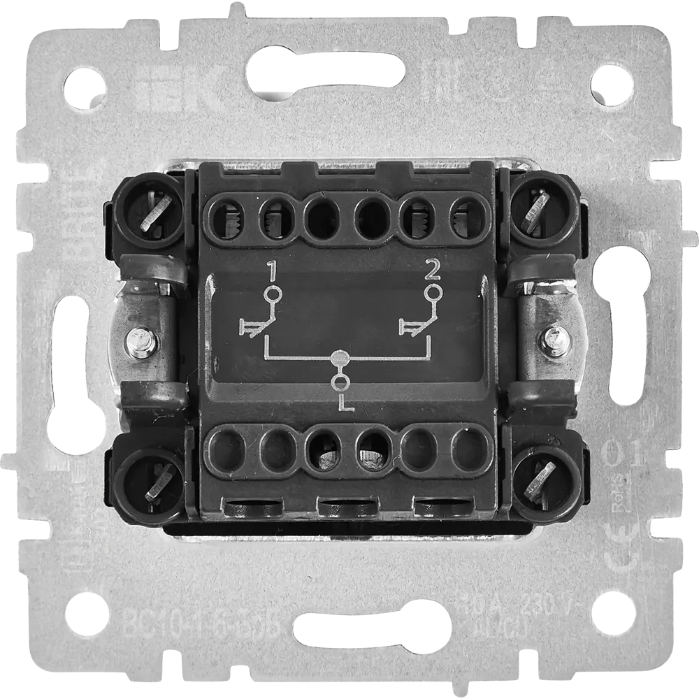 Выключатель IEK Brite для жалюзи - черный матовый 87761711 STLM-1340728 - Вид №2