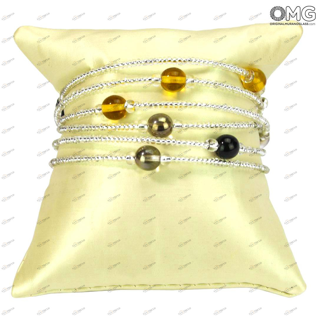 4768 ORIGINALMURANOGLASS Браслет Беззаботность - Коллекция Antica Murrina - муранское стекло Original Murano Glass OMG 7 см 
