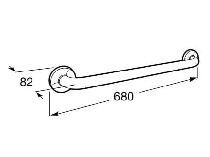 Металлическая U-образная ручка для ванной комнаты Roca COMFORT ARCH-00003106 - Вид №10