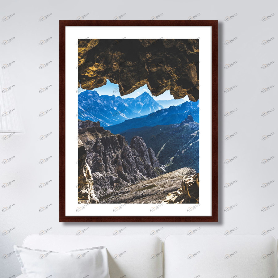 Арт-фотография в деревянной раме 78,5х100 см Rifugio Lagazuoi, Italy КАРТИНЫ В КВАРТИРУ  264787 Белый;голубой;разноцветный 