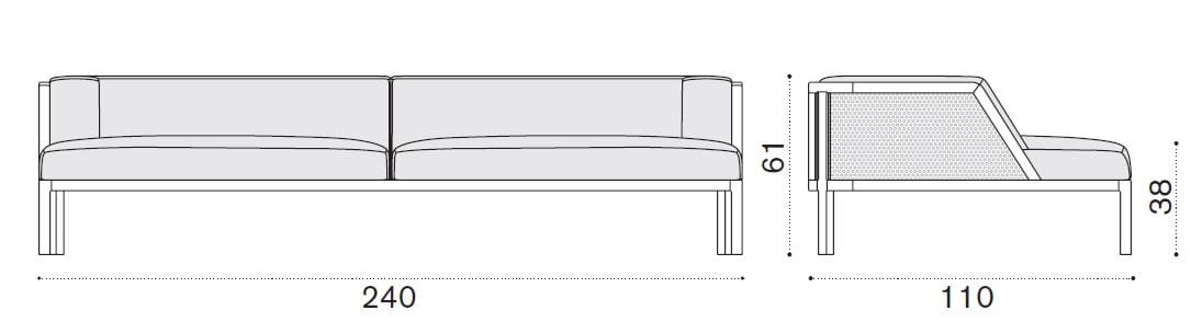 4-местный садовый диван Ethimo Grand Life ARCH-00086611 - Вид №10