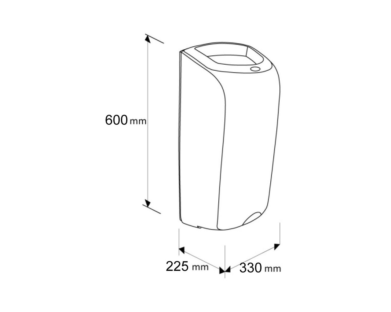 KTS101 Подвесная корзина TOP, вместимость 40 литров, пластик АБС, белый, воротник серый Merida  - Вид №1