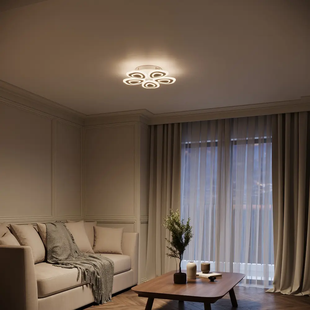 Люстра потолочная светодиодная Escada 10223/5LED 94W с пультом управления, 28 м², регулируемый белый свет, цвет белый 88294278 STLM-2039655  - Вид №12