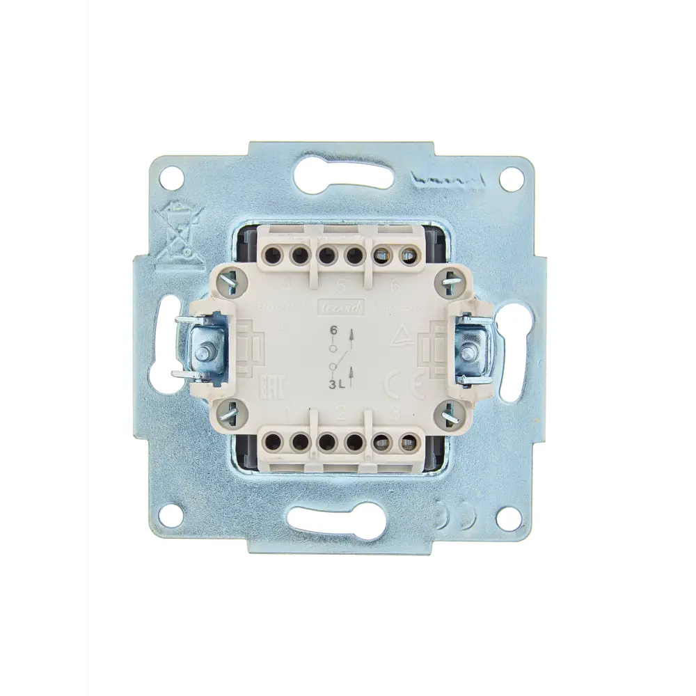 Выключатель встраиваемый Lezard Asti 1 клавиша цвет платина STLM-2185794 - Вид №2
