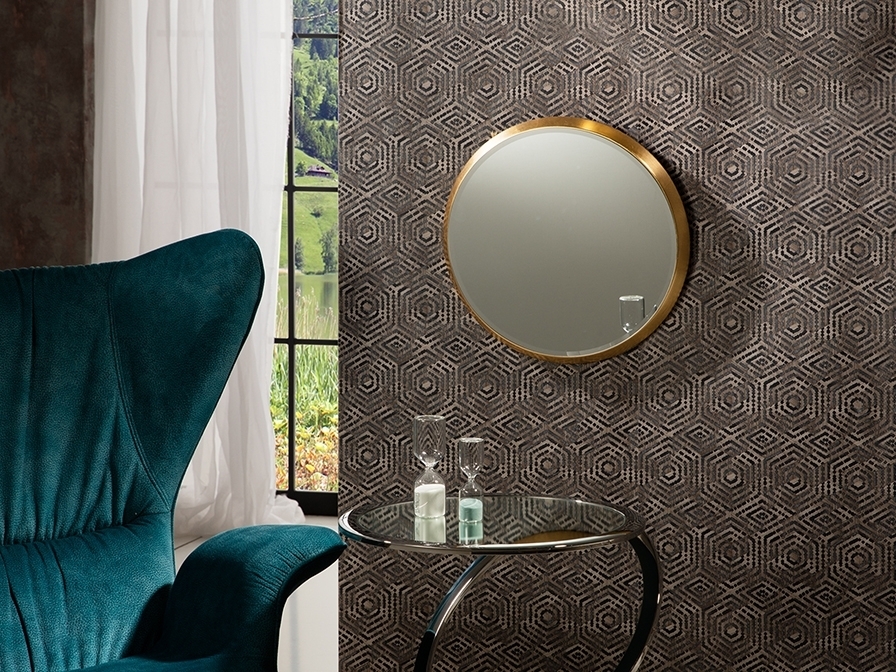 091278 Зеркало круглое 44Ø золото Schuller Aries - Вид №1