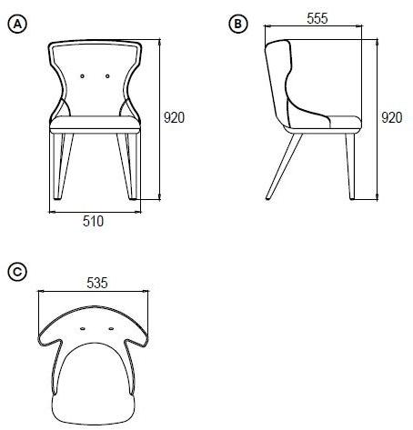 Enza Home Стул из ткани Angel sun-id-1405825 - Вид №4