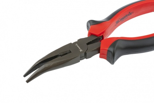 Длинногубцы изогнутые Black Nickel 160мм двухкомпонентные рукоятки MATRIX 12538 - Вид №2