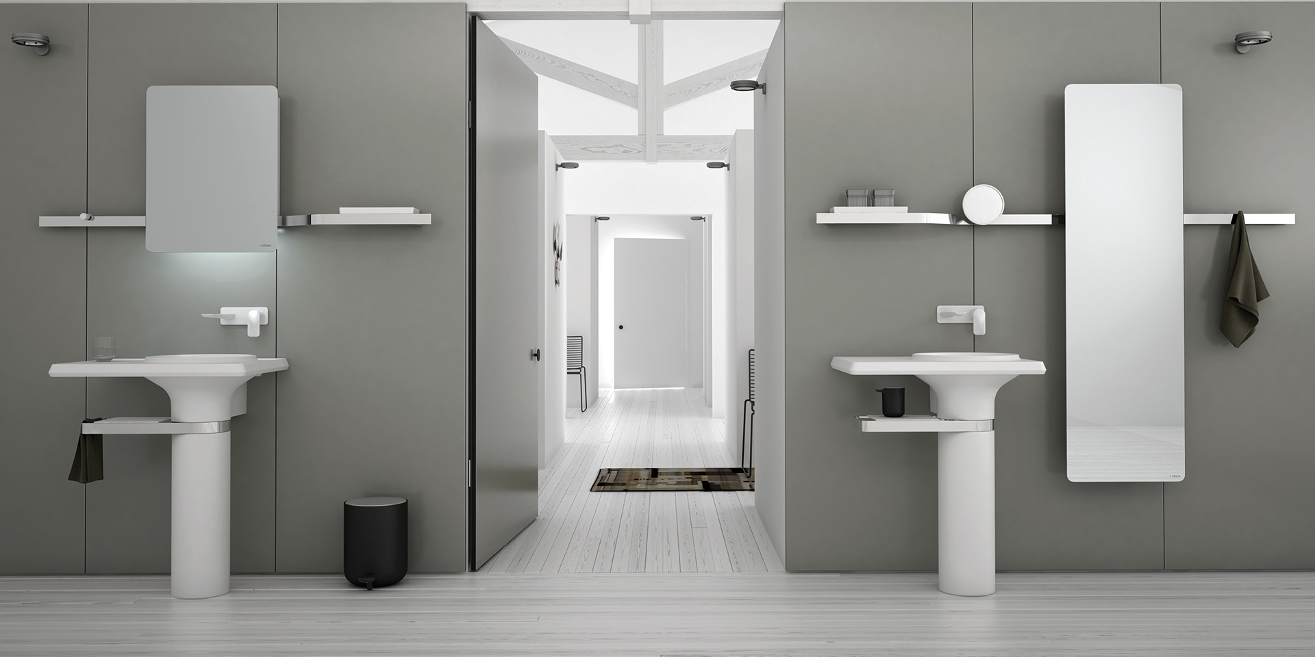 VS002 Напольная раковина стоящая прямоугольная Inbani  - Вид №3