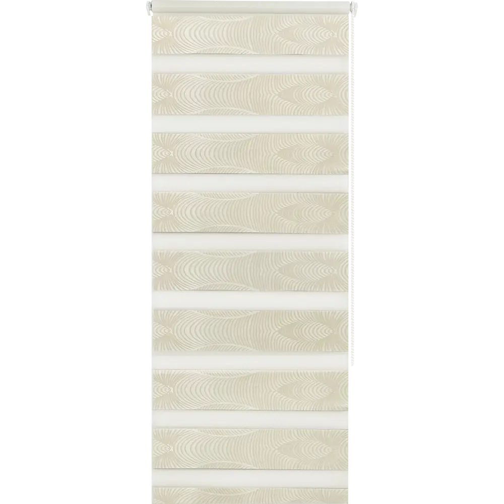 Штора рулонная день-ночь Miamoza Sound Wave 40x160 см, цвет молочный Santreyd STLM-2191520